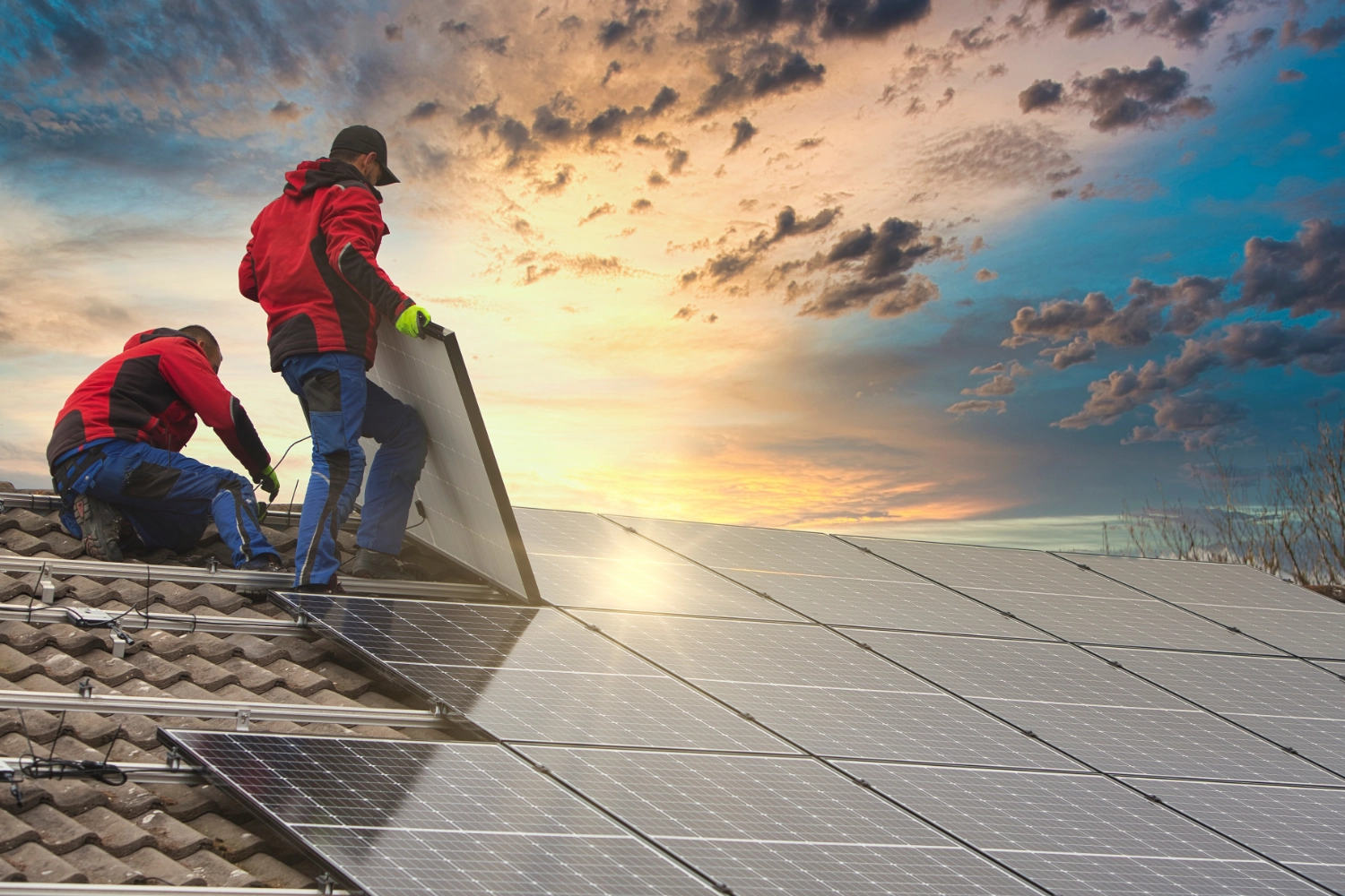 Photovoltaikanlage auf einem Gebäudedach